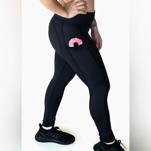 Feed Me Fight Me Black Women's Leggings Size XL